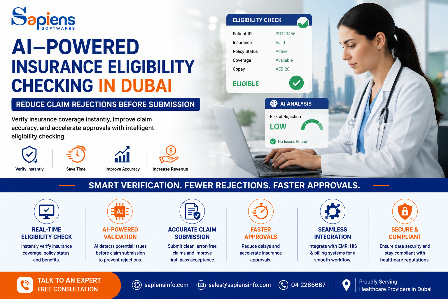 Reduce Claim Rejections with AI Insurance Eligibility Verification in Dubai